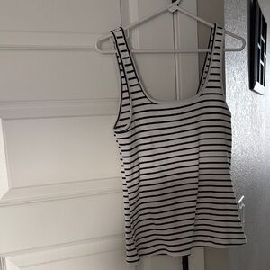 eri + ali Striped Square Neck Tank